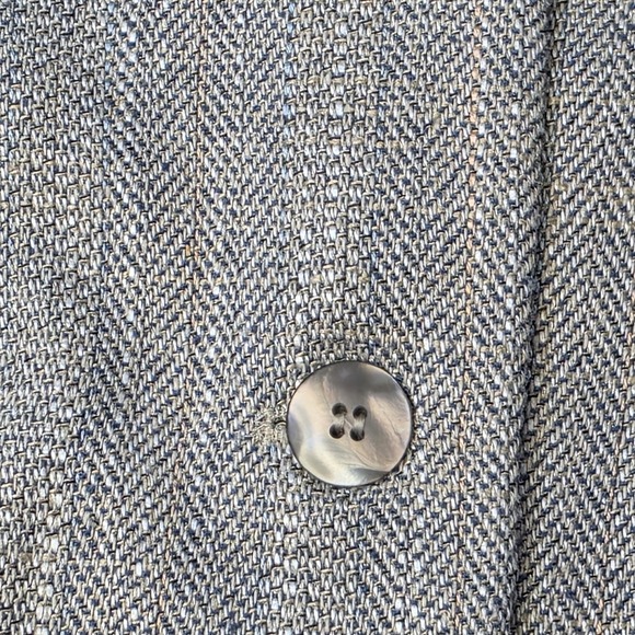 Vintage Pendleton Jacket Womens 6‎ Silver Herringbone Tweed Blazer Silk Blend - Picture 8 of 14